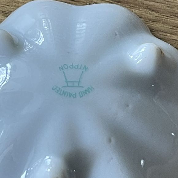 Vintage Hand Painted Footed Nippon Salt Cellar Open Salt - Picture 6 of 9